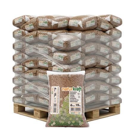Halbpalette Naturkraft Holzpellets 34 Beutel x 15 kg